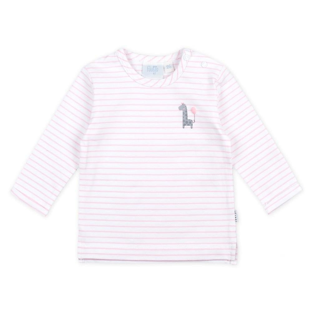 GIRAFFE — Organic Cotton Striped Spandex Jersey Long Sleeve Top