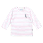 GIRAFFE — Organic Cotton Striped Spandex Jersey Long Sleeve Top