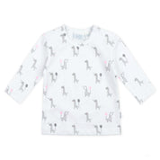 GIRAFFE — Organic Cotton All-Over Print Spandex Jersey Long Sleeve Top