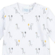 GIRAFFE — Organic Cotton All-Over Print Spandex Jersey Long Sleeve Top