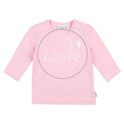 GIRAFFE — Organic Cotton "Hello" Graphic Long Sleeve Top