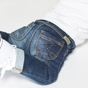WINTER DENIM — Organic Cotton Heart Detail Stretch Denim Jeans
