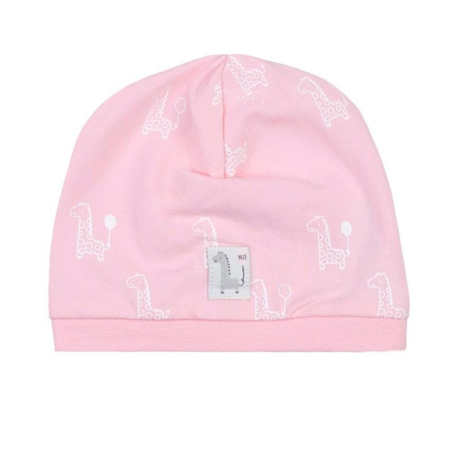 GIRAFFE — Organic Cotton All-Over Print Spandex Jersey Bonnet