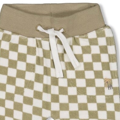 COOL FAMILY Checkered Fashion Terry Pants