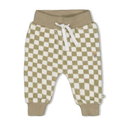 COOL FAMILY Checkered Fashion Terry Pants
