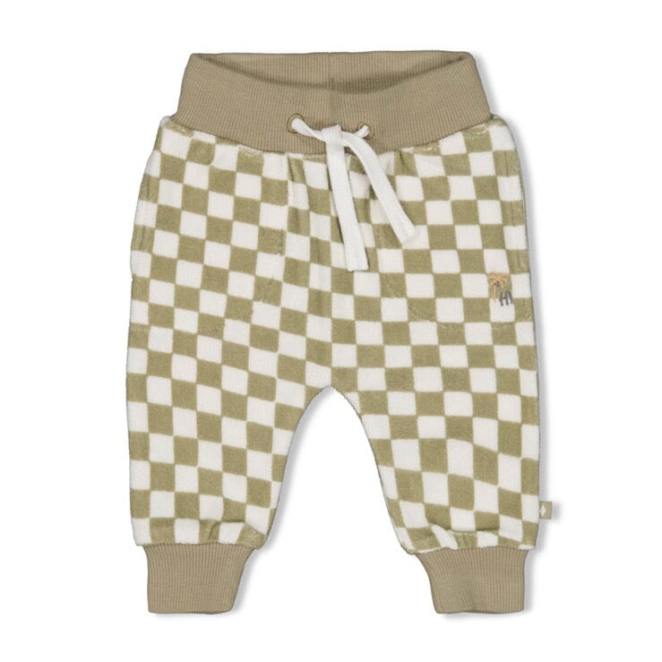 COOL FAMILY Checkered Fashion Terry Pants