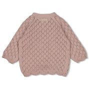 DELICATE FLOWER - Organic Cotton Pointelle Knit Cardigan