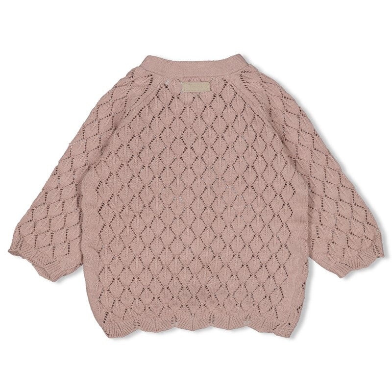 DELICATE FLOWER - Organic Cotton Pointelle Knit Cardigan