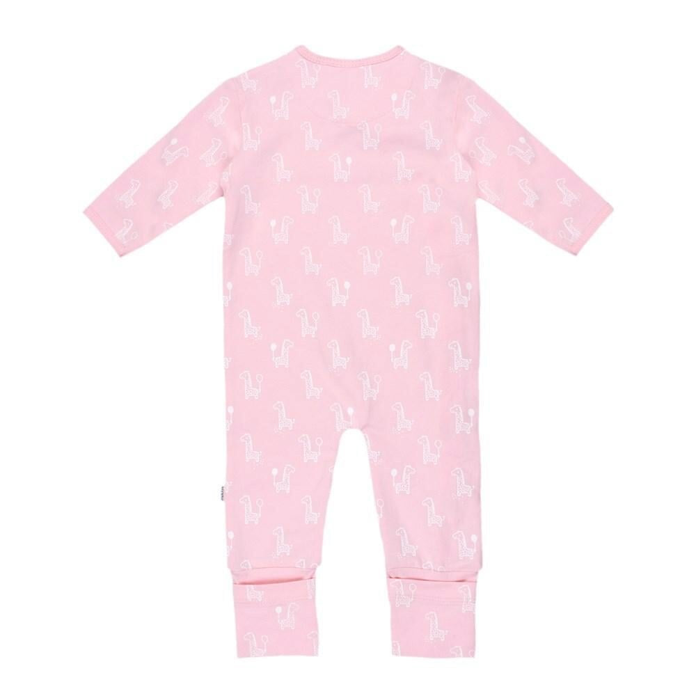 GIRAFFE  — Organic Cotton All-Over Print Crossover Jumpsuit