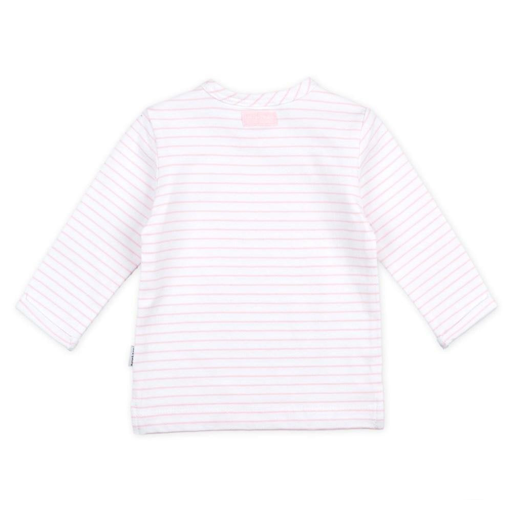 GIRAFFE — Organic Cotton Striped Spandex Jersey Long Sleeve Top
