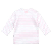 GIRAFFE — Organic Cotton Striped Spandex Jersey Long Sleeve Top