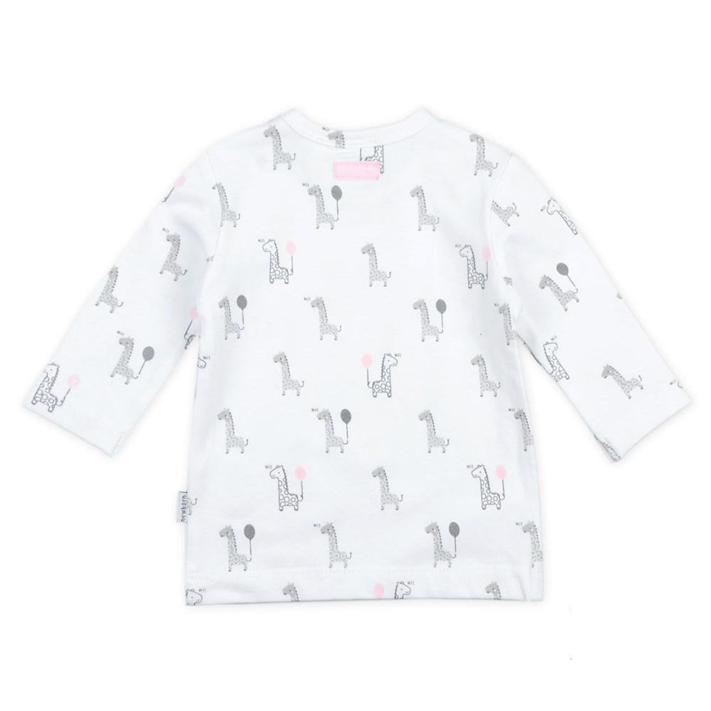 GIRAFFE — Organic Cotton All-Over Print Spandex Jersey Long Sleeve Top
