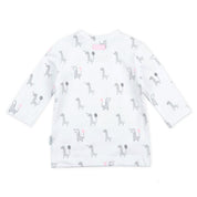 GIRAFFE — Organic Cotton All-Over Print Spandex Jersey Long Sleeve Top