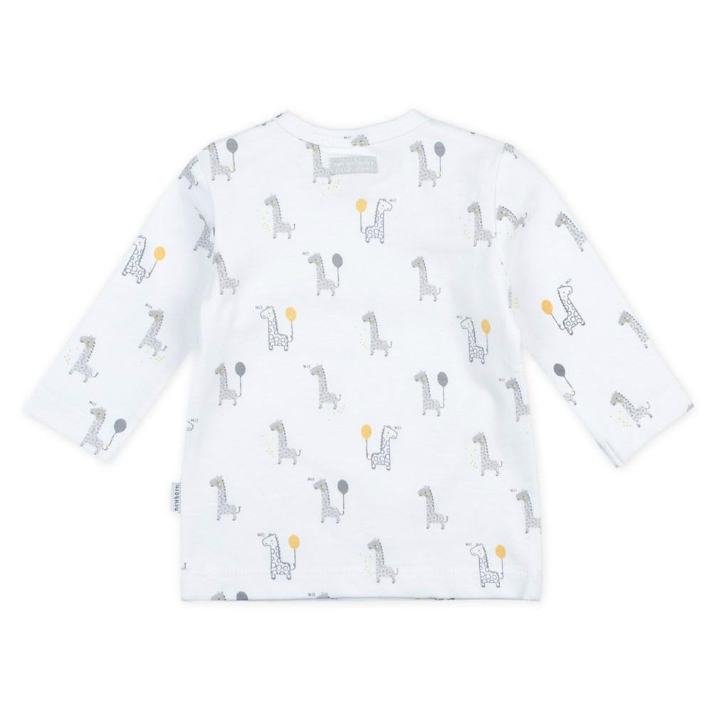 GIRAFFE — Organic Cotton All-Over Print Spandex Jersey Long Sleeve Top