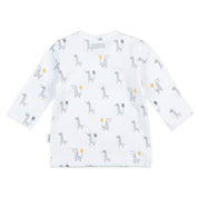 GIRAFFE — Organic Cotton All-Over Print Spandex Jersey Long Sleeve Top
