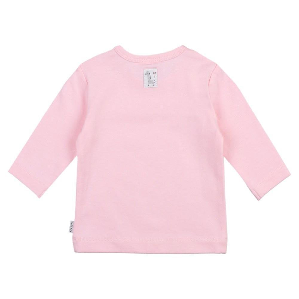 GIRAFFE — Organic Cotton "Hello" Graphic Long Sleeve Top