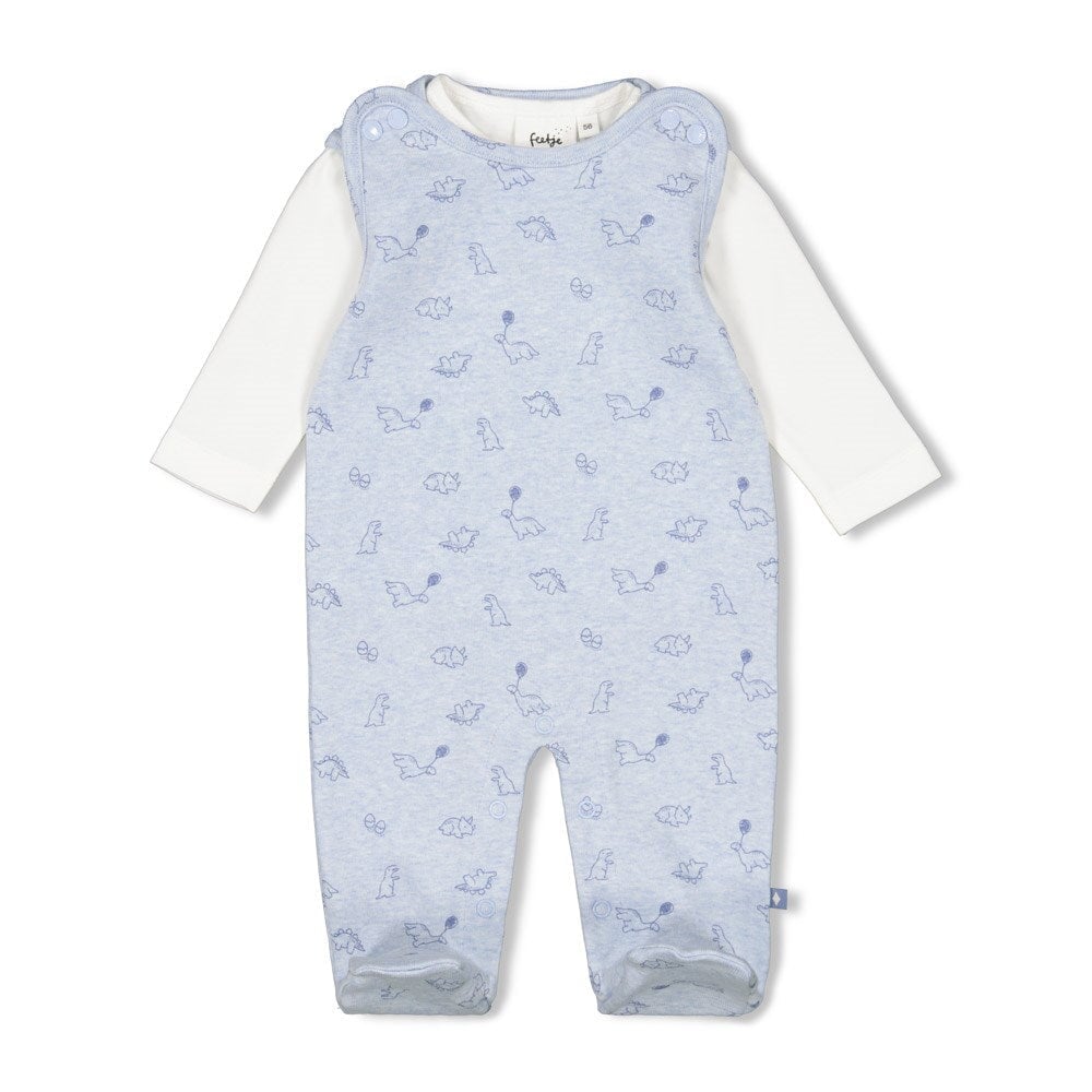A-ROARABLE 2-Piece Allover Print Footed  Romper