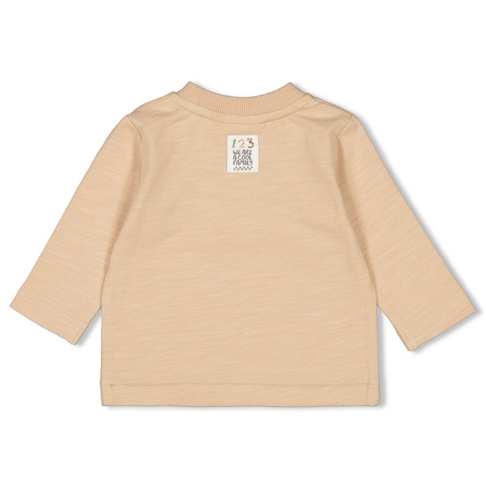 COOL FAMILY Signature Palm Embroidered Long Sleeve Top