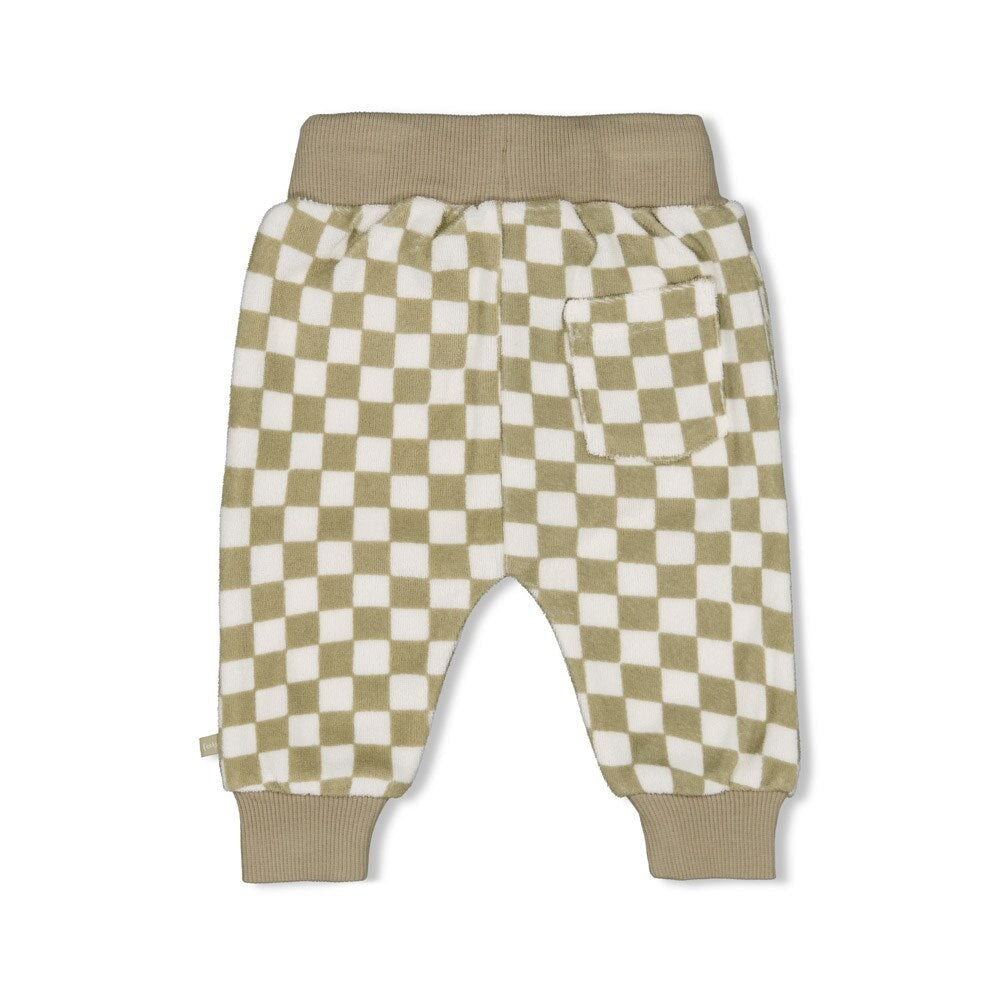 COOL FAMILY Checkered Fashion Terry Pants