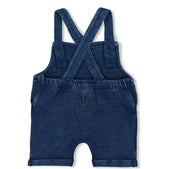 LET'S SAIL Organic Cotton French Terry Indigo Knit Short Overall