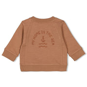 LET'S SAIL Organic Cotton Slub Yarn Embroidered French Terry Sweat Top