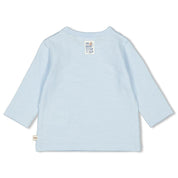 LET'S SAIL Boat Embellished Long Sleeve Slub Yarn Top