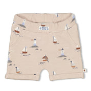 LET'S SAIL Allover Print Slub Yarn French Terry Fashion Short