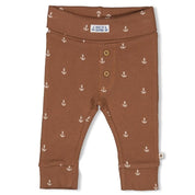 LET'S SAIL Allover Anchor Print 2x2 Rib Knit Pant
