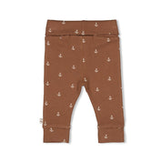 LET'S SAIL Allover Anchor Print 2x2 Rib Knit Pant