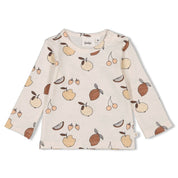 CUTIE FRUITY Signature Allover Print Slub Yarn Top