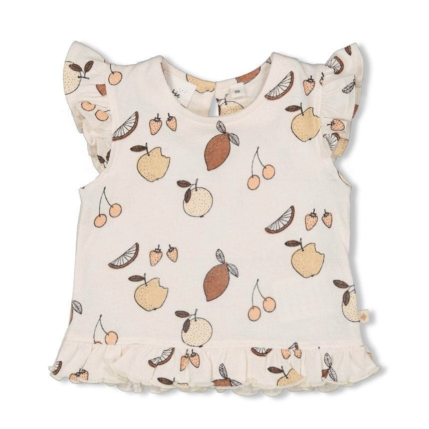 CUTIE FRUITY Organic Cotton Fancy Fabric Signature Print Top
