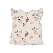 CUTIE FRUITY Organic Cotton Fancy Fabric Signature Print Top