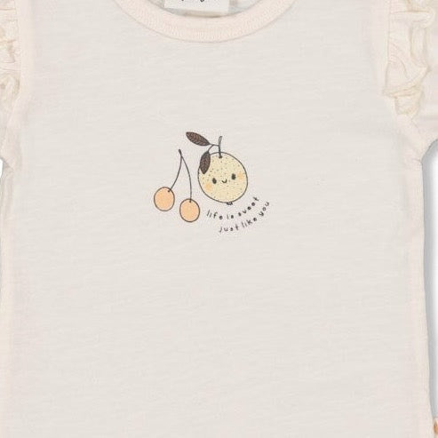 CUTIE FRUITY "Life is Sweet Just Like You" Slub Yarn Top