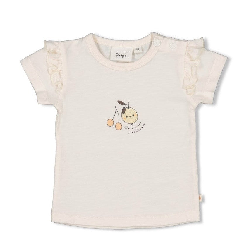 CUTIE FRUITY "Life is Sweet Just Like You" Slub Yarn Top