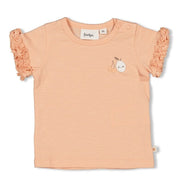 CUTIE FRUITY Frilly Ruffle Slub Yarn Top