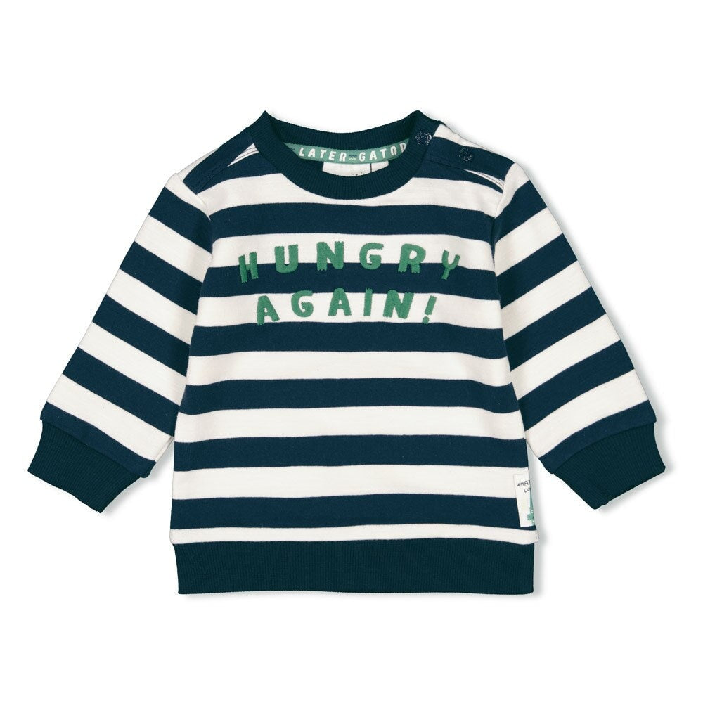 LATER GATOR "Hungry Again!" Slub Knit French Terry Sweat Top