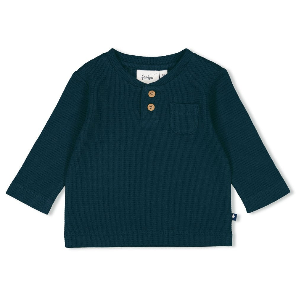 LATER GATOR Waffle Rib Placket Top