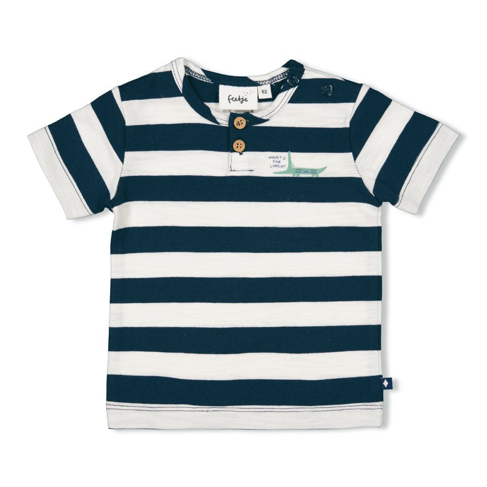 LATER GATOR Classic Stripe Placket Top