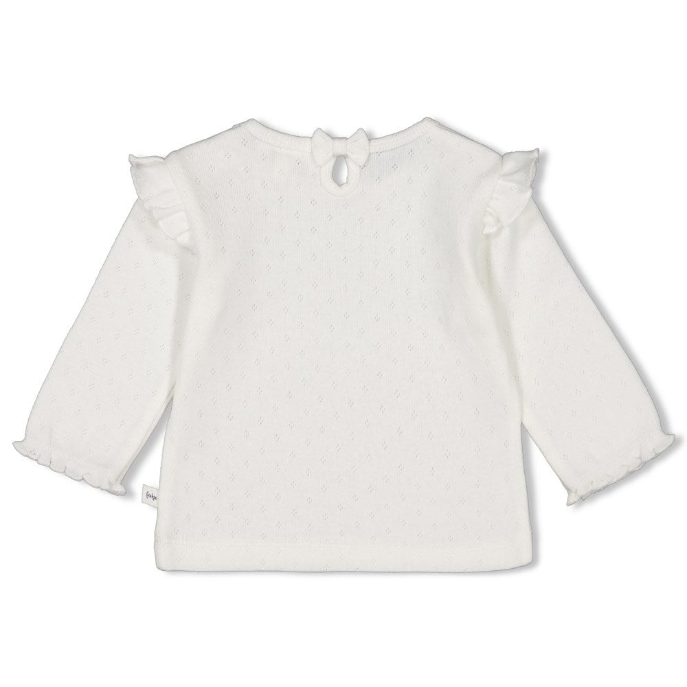 PRETTY PAISLEY Organic Cotton Drop Needle "j'adore la vie" Top