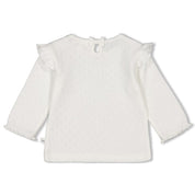 PRETTY PAISLEY Organic Cotton Drop Needle "j'adore la vie" Top