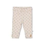 PRETTY PAISLEY Allover Print 2x2 Rib Jersey Fashion Pant