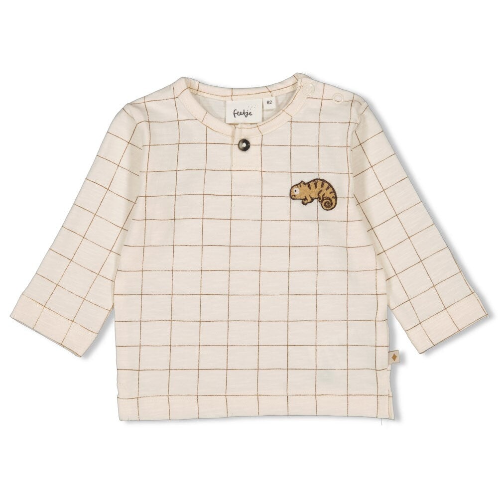 CHAMELEON Appliqué Slub Yarn Top