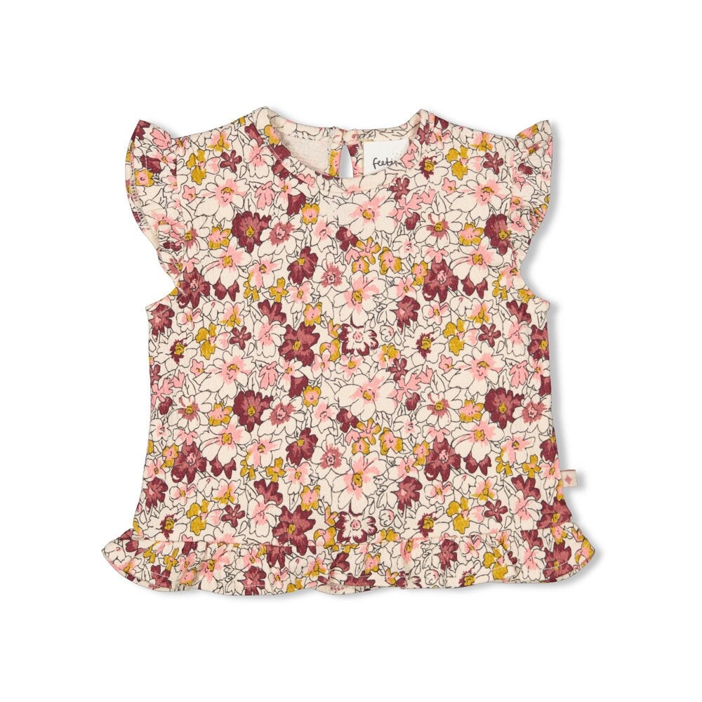 WILD FLOWERS Signature Allover Print Fancy Fabric Top