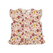 WILD FLOWERS Signature Allover Print Fancy Fabric Top