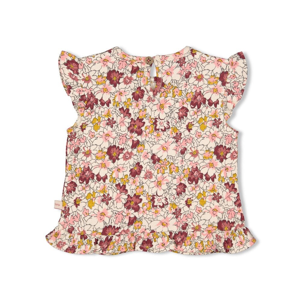 WILD FLOWERS Signature Allover Print Fancy Fabric Top