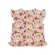WILD FLOWERS Signature Allover Print Fancy Fabric Top