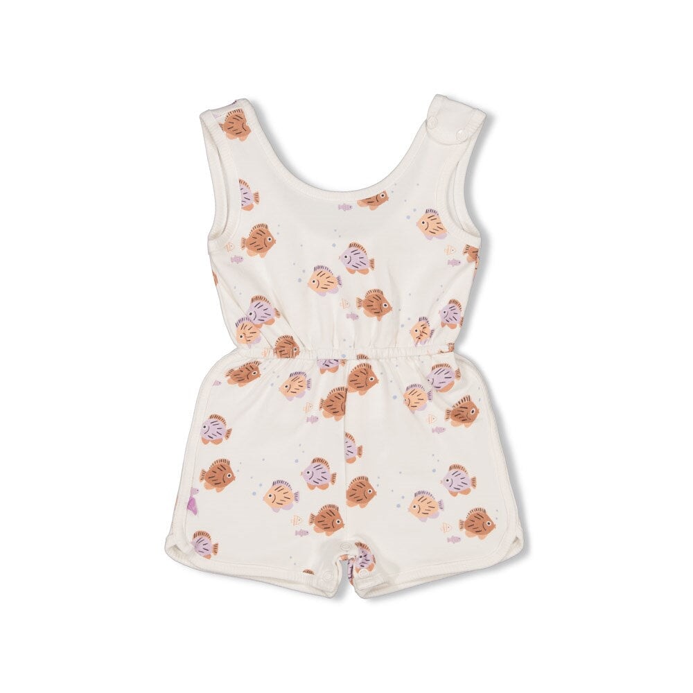 SPLASH Allover Print Soft Brushed French Terry Playsuit