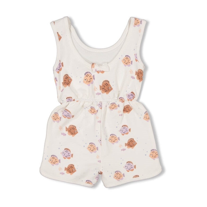 SPLASH Allover Print Soft Brushed French Terry Playsuit