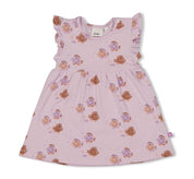 SPLASH Allover Print Slub Yarn Fashion Dress