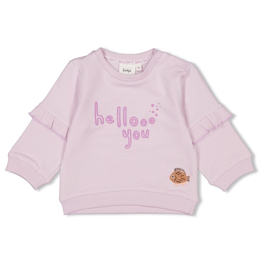 SPLASH "hello you" Soft Brushed French Terry Sweat Top